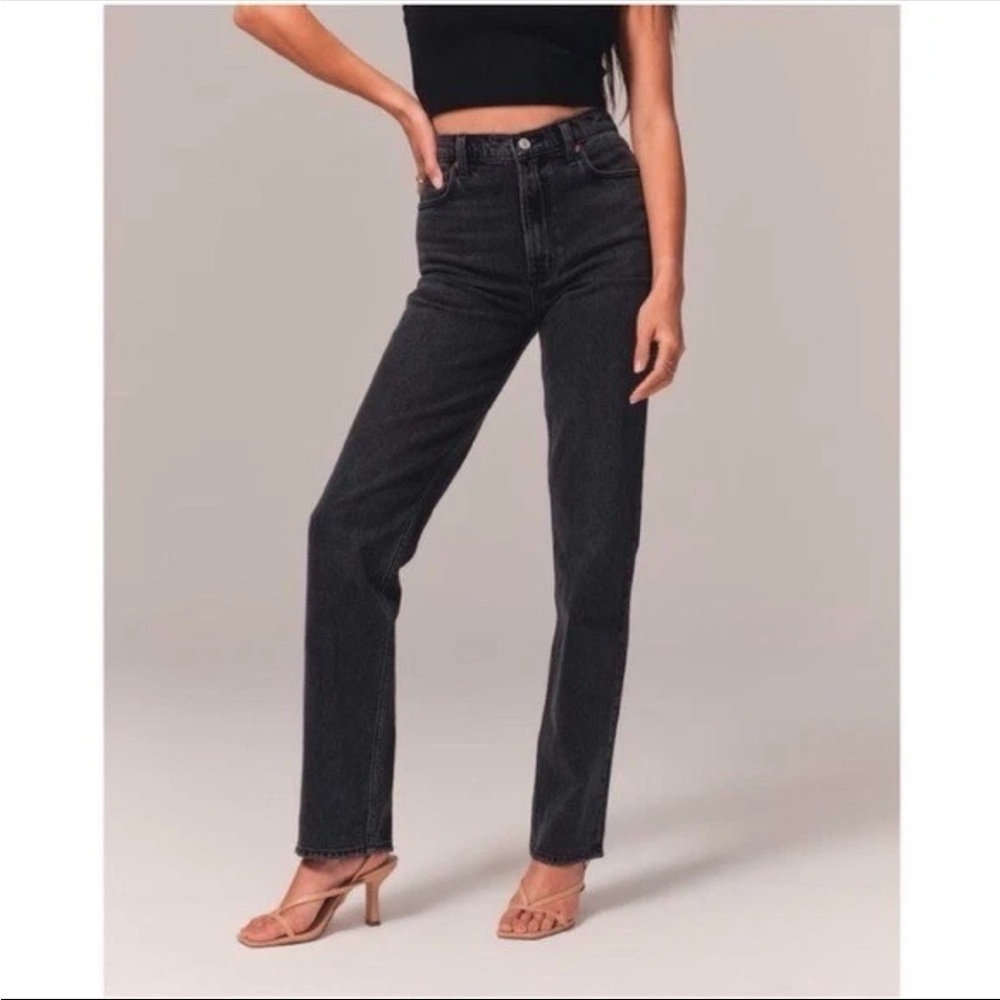 Abercrombie 90s Straight Black Jeans